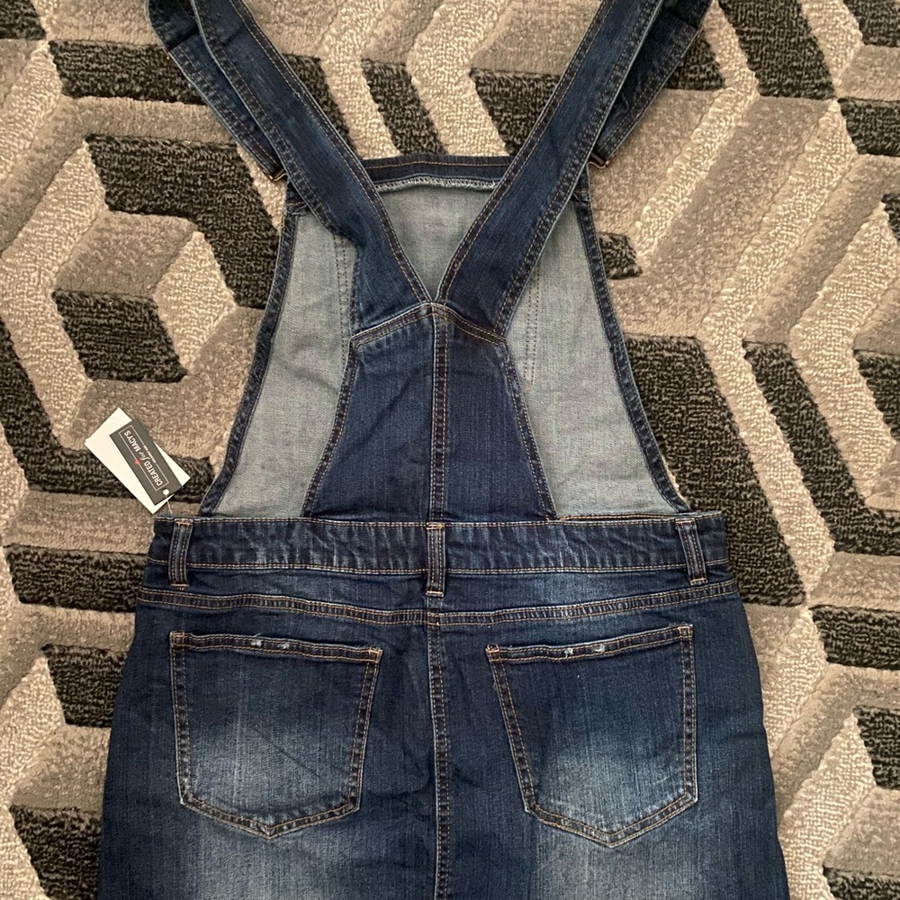 Dollhouse Junior's Ripped Denim Skirtall Blue - Picture 6 of 13